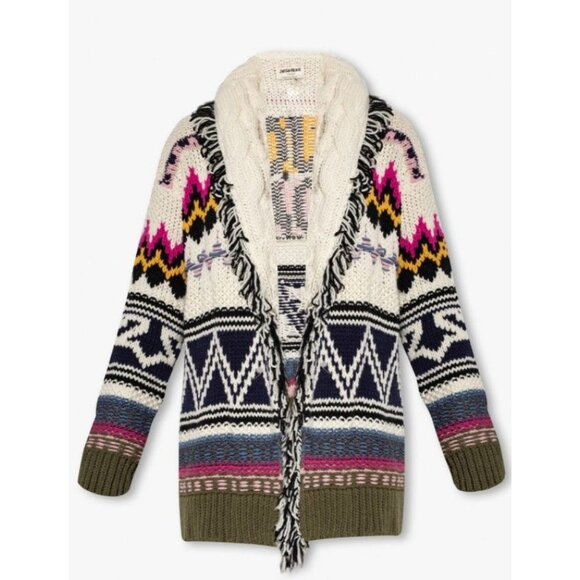 Zadig & Voltaire Ella Cardigan Jacket Fringe Enjoy Today Size M L NWT - Picture 5 of 12
